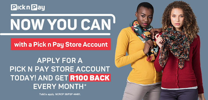 Now your can with a Pick n Pay Store Account.