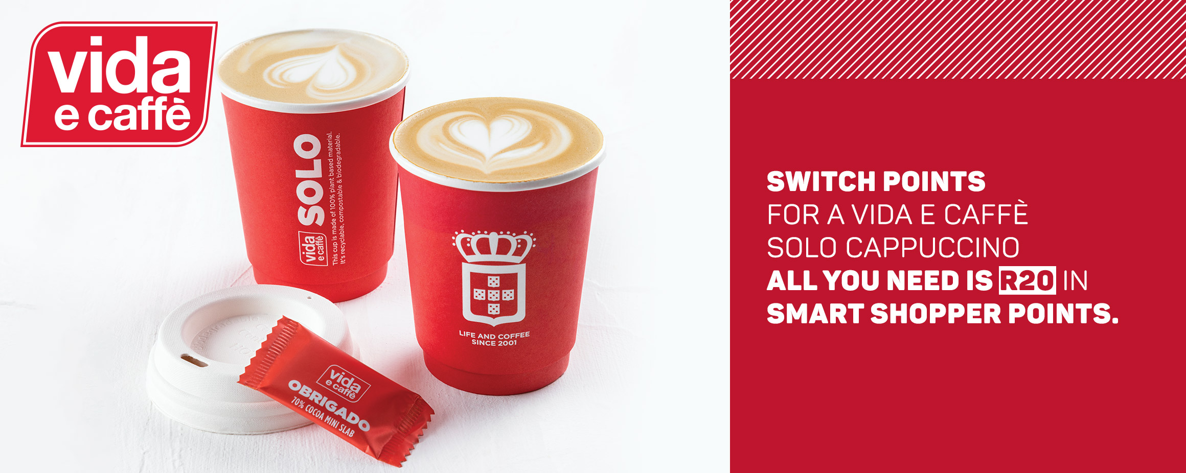 Switch points for a Vida E Caffe Solo Cappuccino. All you need is R20 in Smart Shopper points