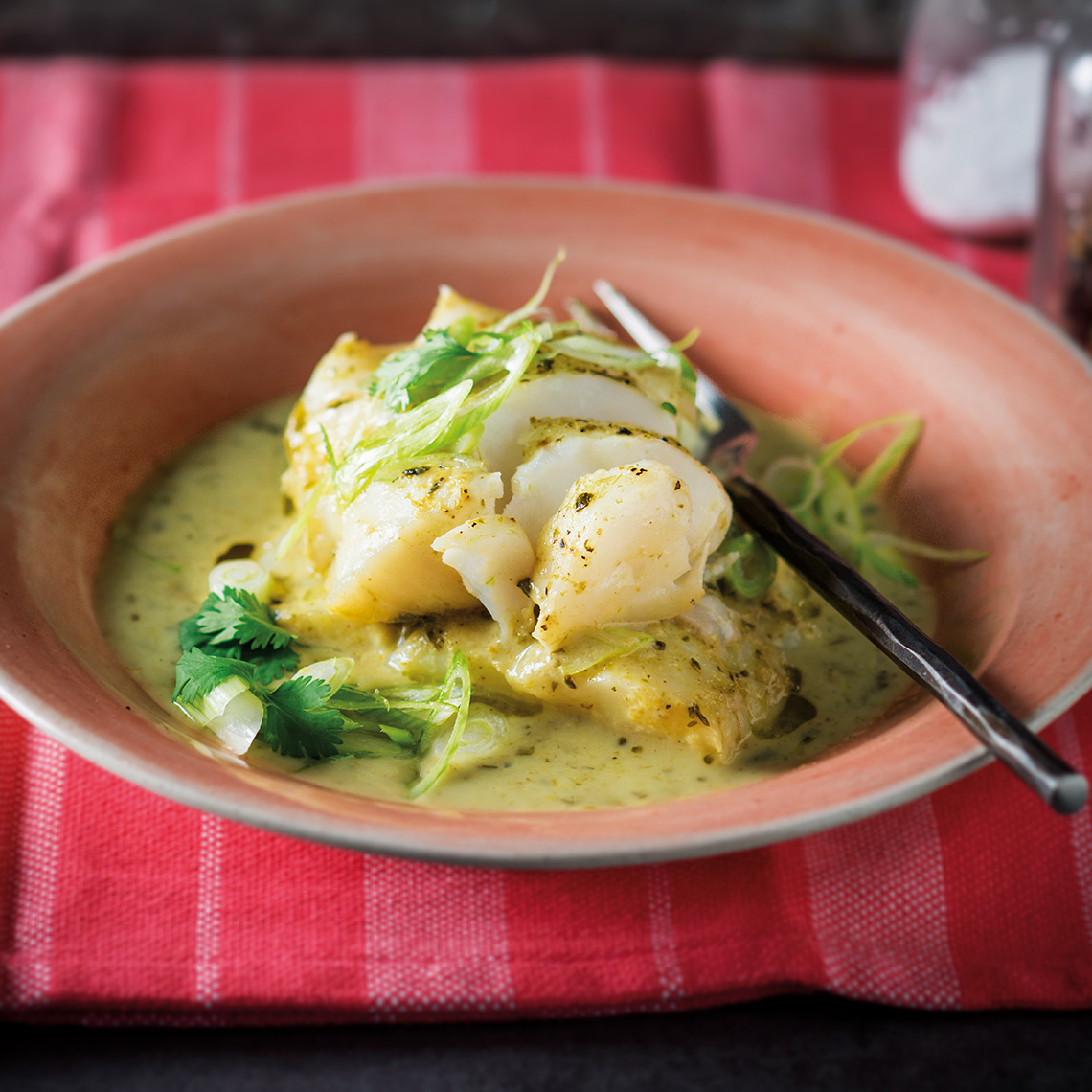Coconut curry hake